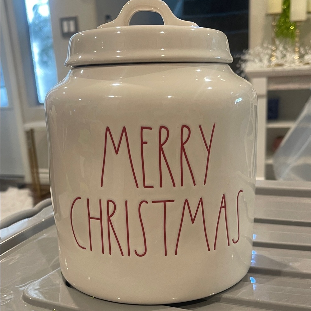 Rae Dunn Merry Christmas Ceramic Jar